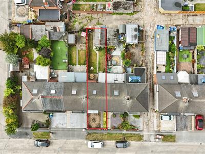Aerial view of the property